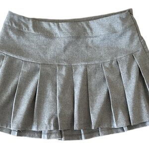 Gray Pleated Women's Skirt